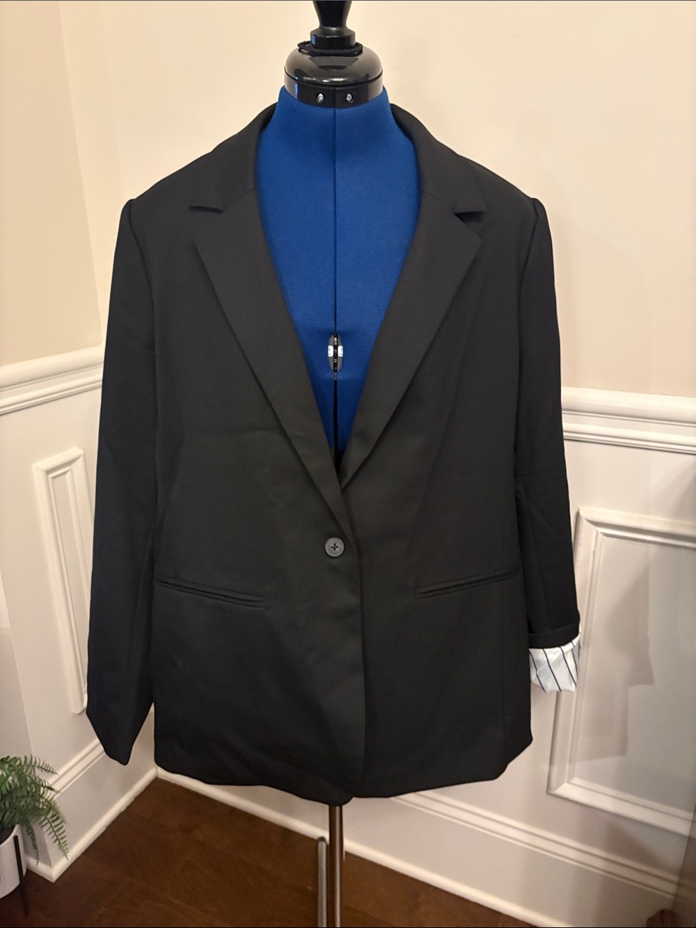 NWT GAP Black Single-Button Tailored Blazer women’s